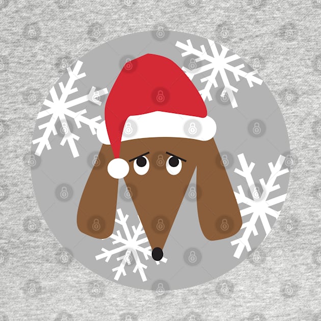 Dachshund Santa Dog by beyerbydesign